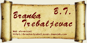 Branka Trebaljevac vizit kartica